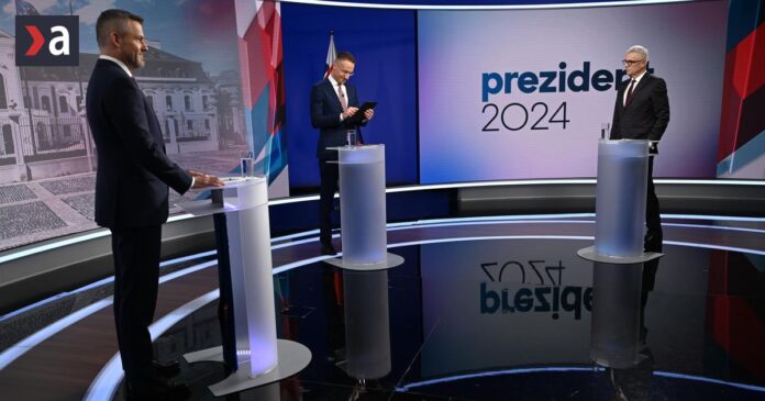 prva-prezidentska-debata-petra-pellegriniho-a-ivana-korcoka.-boli-by-ste-len-postarom-roberta-fica,-odkazuje-korcok