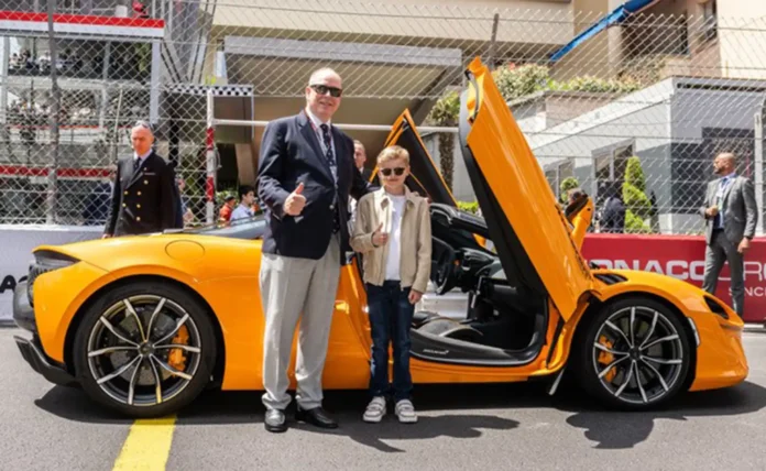 prince-albert-ii-of-monaco-drives-new-mclaren-artura-spider-at-monaco-grand-prix