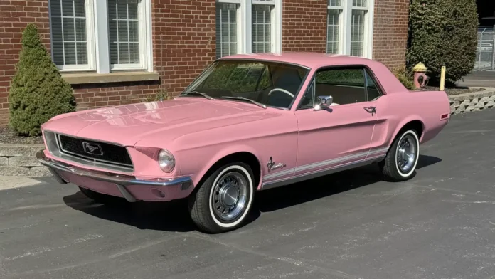 vibrant-heritage:-1968-ford-mustang-coupe-in-factory-pink!